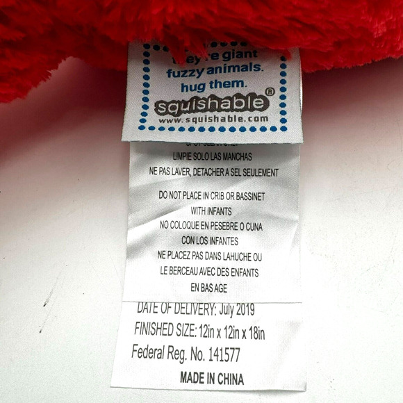 SQUISHABLE Large 18" RETIRED Red Rocket Space Ship Stuffed Plush Celestials EUC - Picture 5 of 9